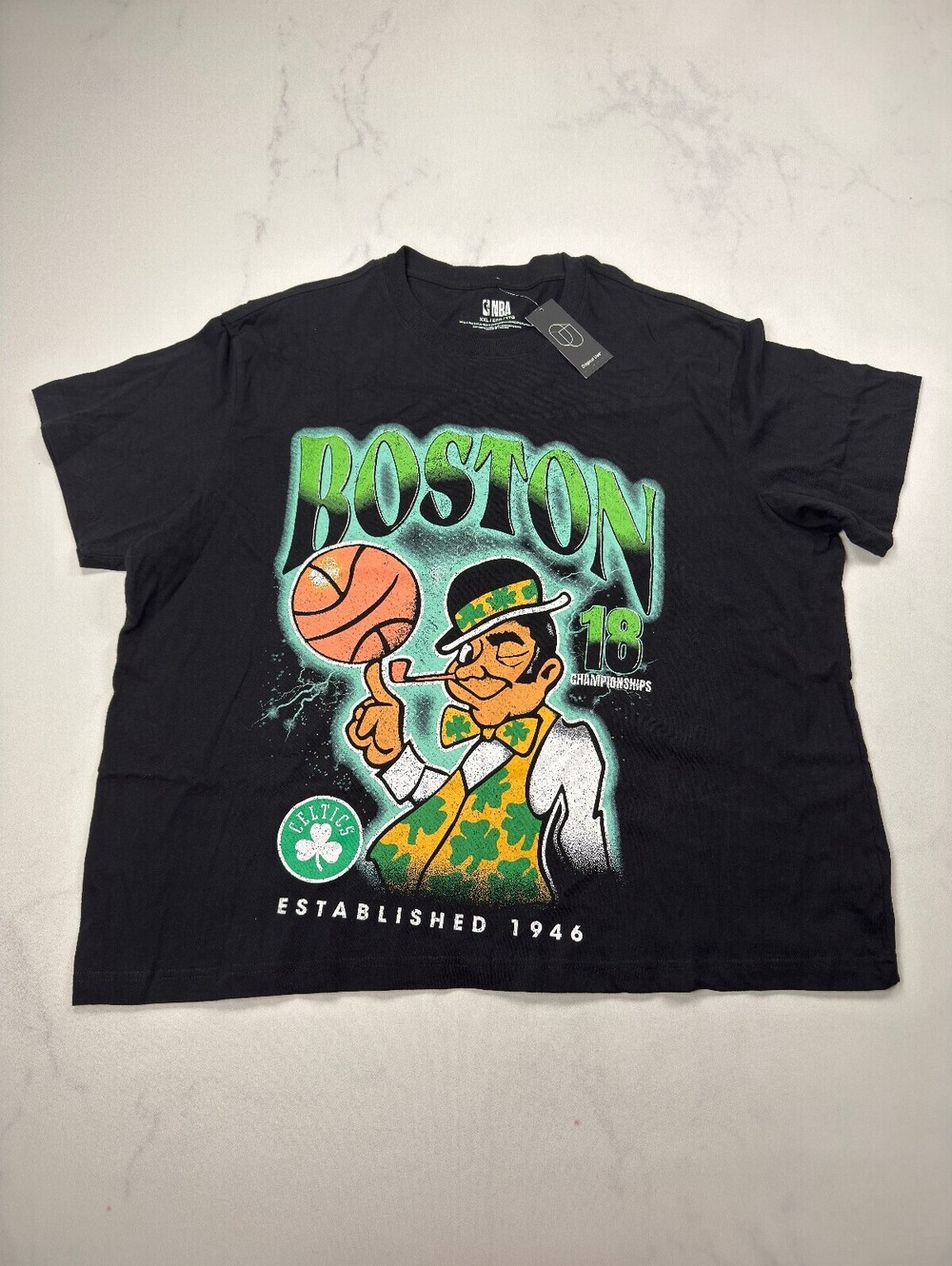 NBA Graphic Tee Black 2010s Retro - Mens XXL NWT
